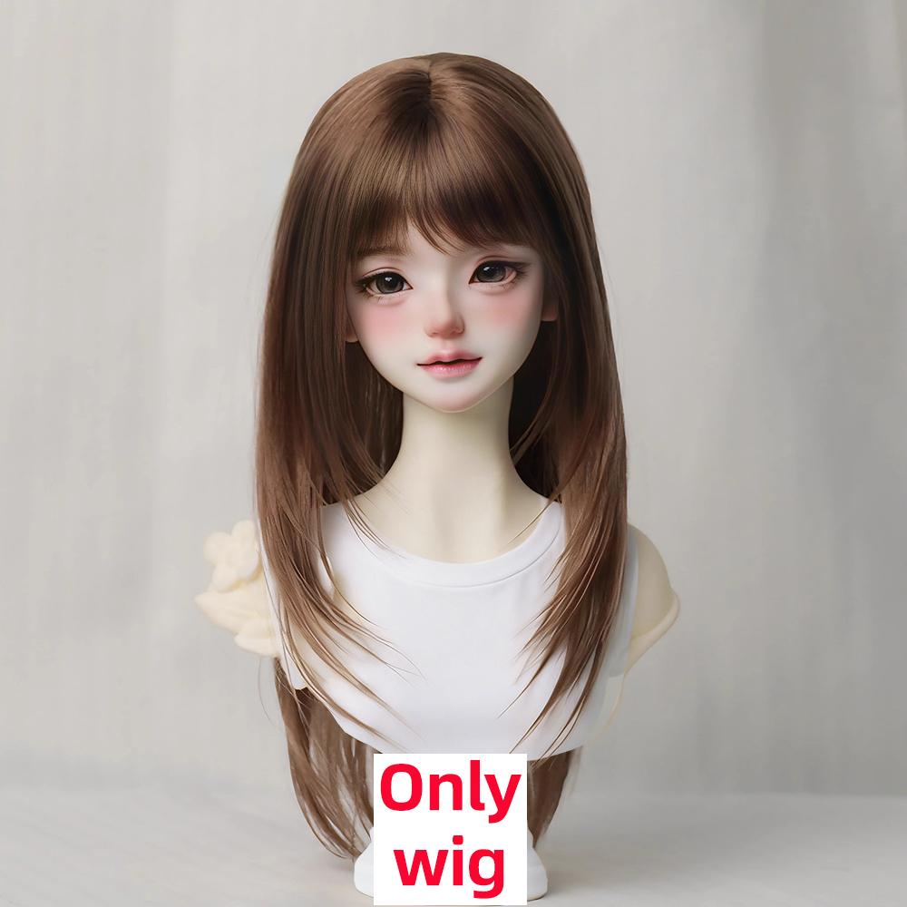 Awen Bjd Wig Mohair 1/4, 1/6 BJD Bangs Straight Short High-layered Long Hair for 30-40cm BJD DD SD Doll Hair In Multiple Colors