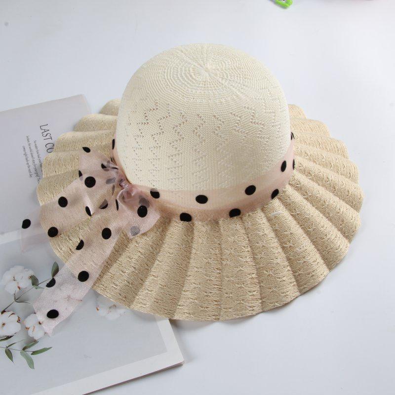 Women's Fashionable Sun Protection Wide Brim Straw Hat for Summer Beach and Scenic Outings