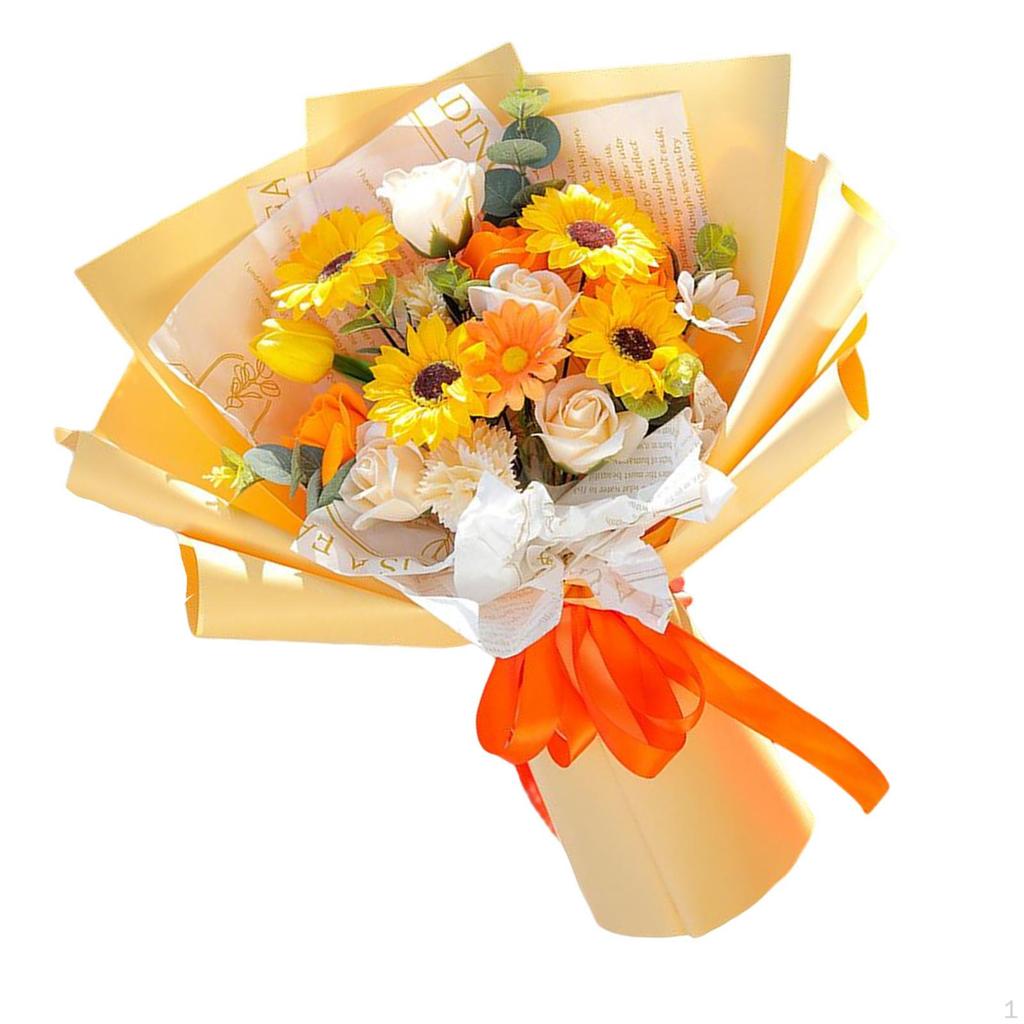 Exquisite Soap Blossom Arrangement, Fragrant Faux Rose Bouquet for Special Occasions
