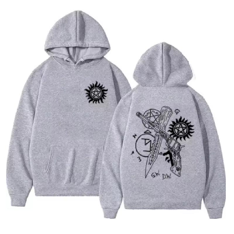 New Supernatural Print Hoodie Women Men Causal Fashion Harajuku Hip Hop Y2K Long Sleeve Pullover Autumn Winter Fleece Sweatshirt