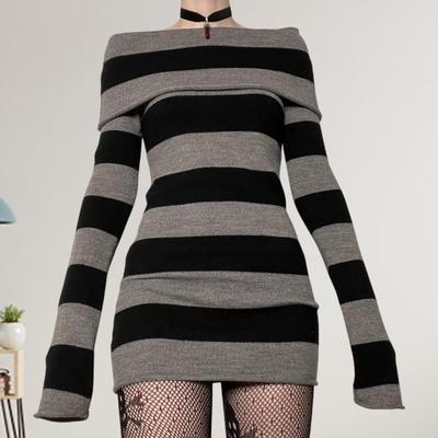 Women Dress Windproof Decorative Washable Popular Elegant Sweater Short Dress Women Autumn Apparel for Female