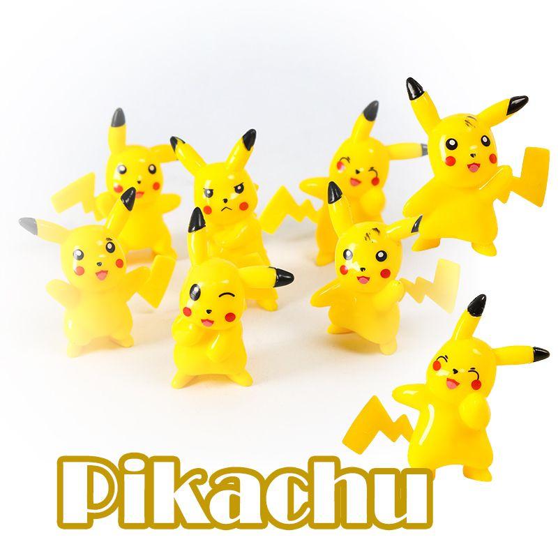 Adorable Pikachu Cartoon Anime Figure Model Doll Set Perfect For Cake Decoration And Gifts