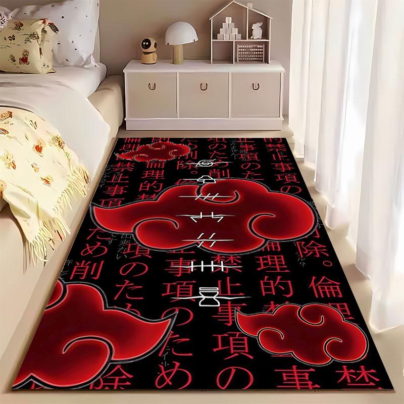 Red Cloud Pattern with Text suitable as a non-slip mat for the living room or bedroom sofa