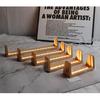 U-shaped Frame Light Base Wooden LED Display Base Pedestal Wood Night LED Light Lamp Base for Acrylic Crystal Glass