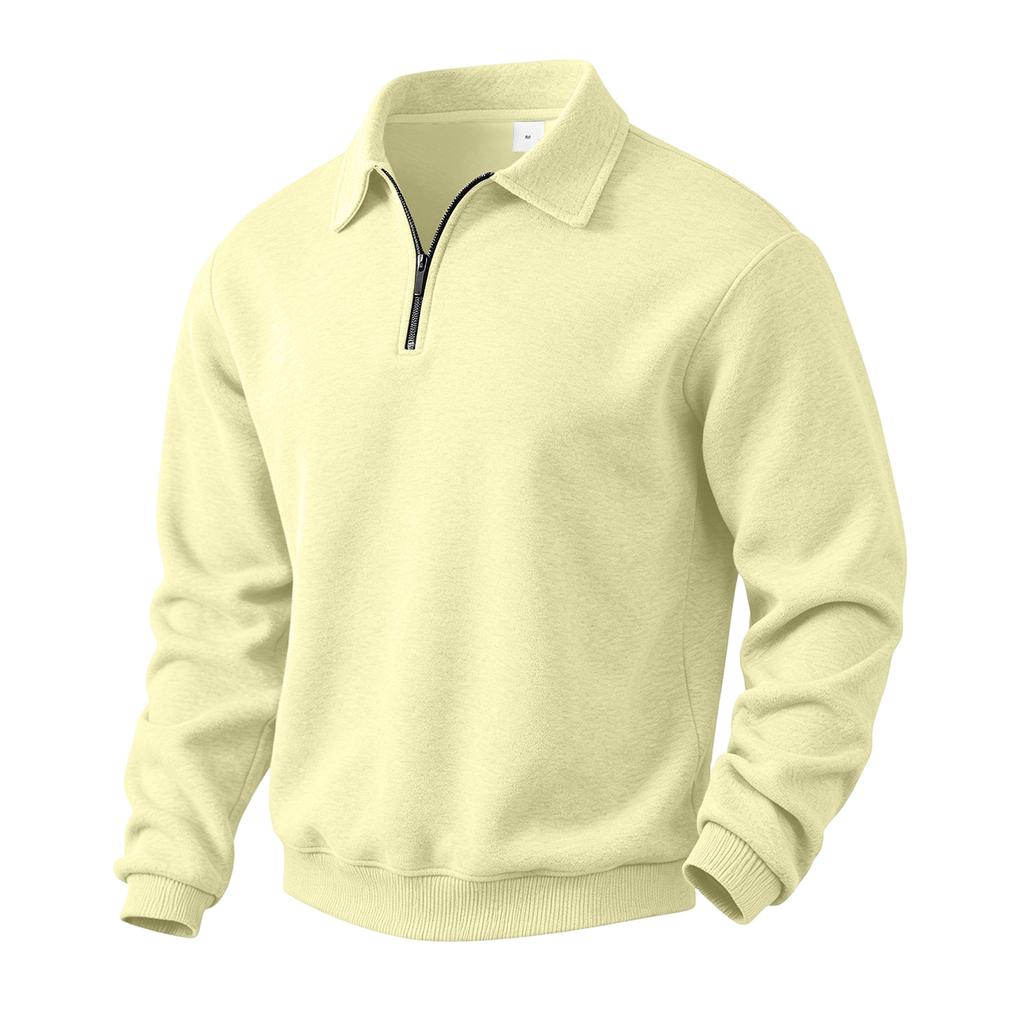 Men's Pullover with Collar Long Sleeve Casual Sweatshirt