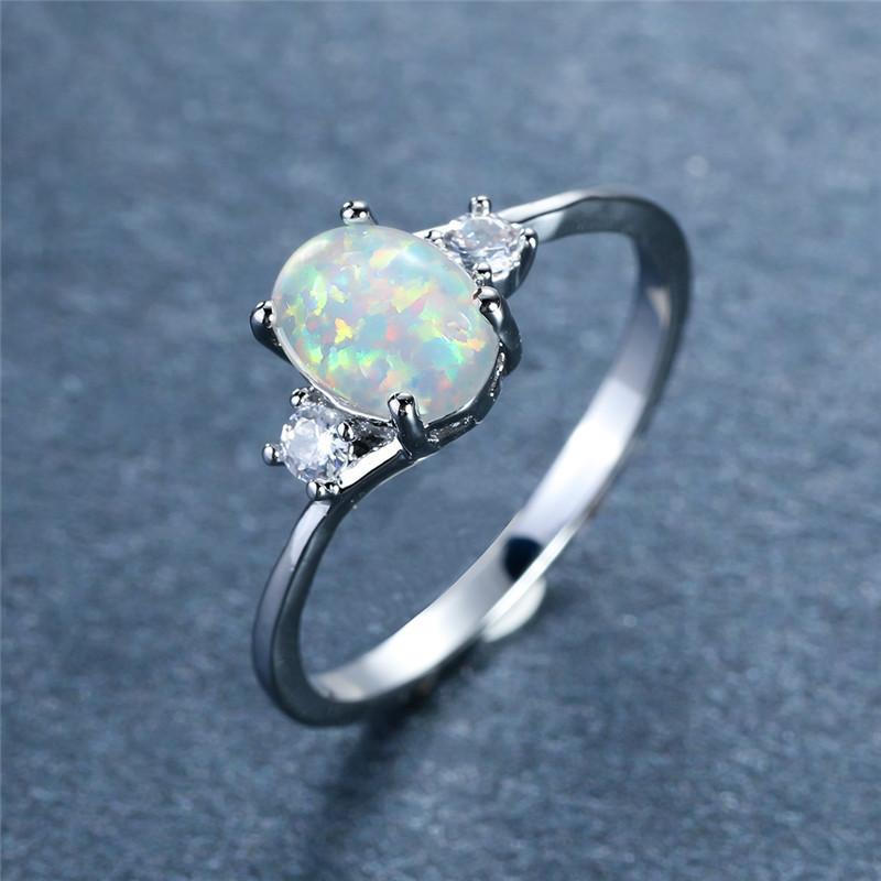 Elegant Alloy Geometric Ring For Women 2024 Spring Fashion In White Purple Green Blue Pink