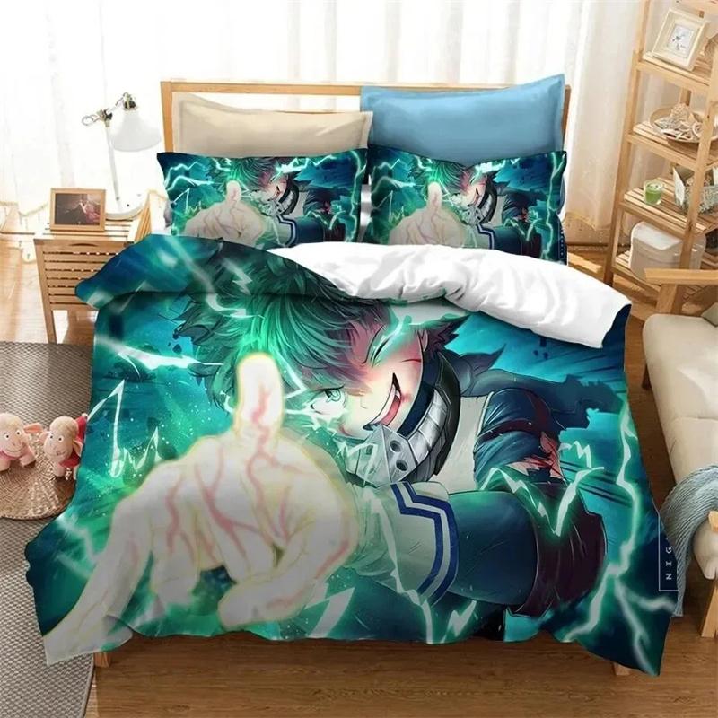 Anime 3D Print My Hero Academia Shoto Todoroki Bedding Set Duvet Cover Bed Set Quilt Cover Pillowcase Comforter King Queen Size