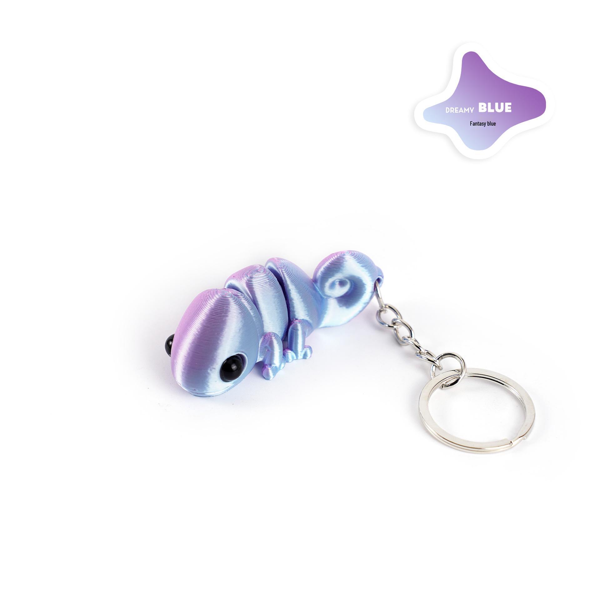 

3D Багатоколірний Рухомий Брелок-Підвіска Хамелеон - Милий та Модний Аксесуар