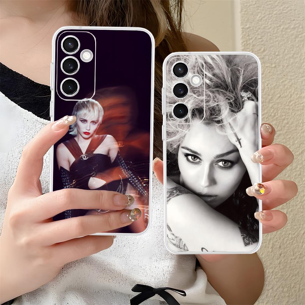 Miley Cyrus Mobile Phone Case for Samsung Galaxy S25 S24 S23 S22 S21Plus FE Ultra Clear Colorful Cover Cellphones Cover