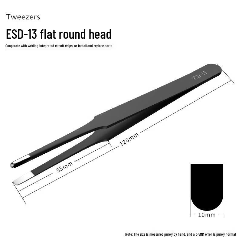 Extra Long 304 Stainless Steel Bent Tip Tweezers - Anti-Static Gardening & Planting Tool