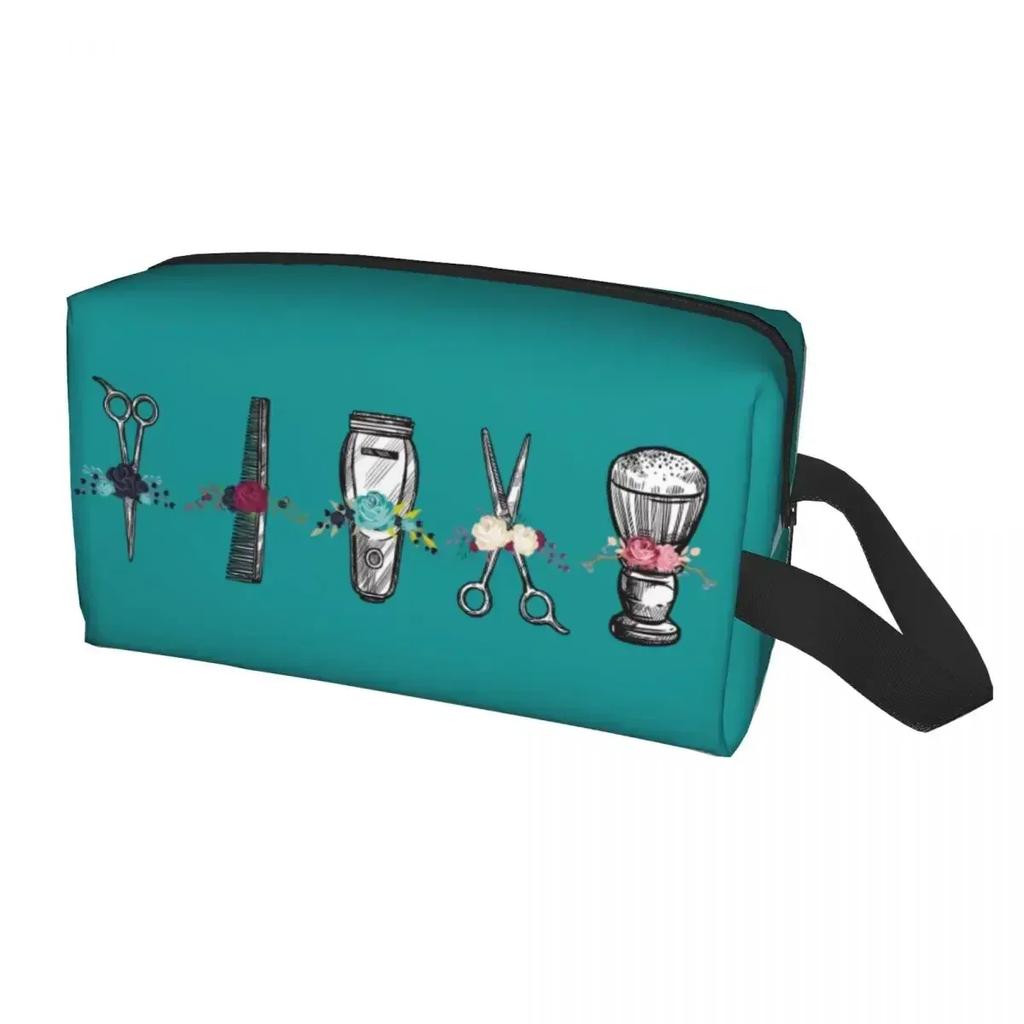Hairstylist Toiletry Bag for Scissors Comb Makeup Cosmetic Organizer Ladies Beauty Storage Dopp Kit Box