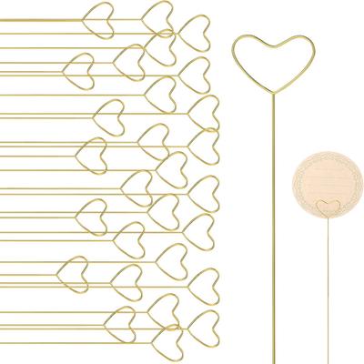20/10PCS Flower Card Holder Art Card Holder Love Star Metal Wire Card Holder Photo Stick Holder Wedding Party Birthday Flower Ho