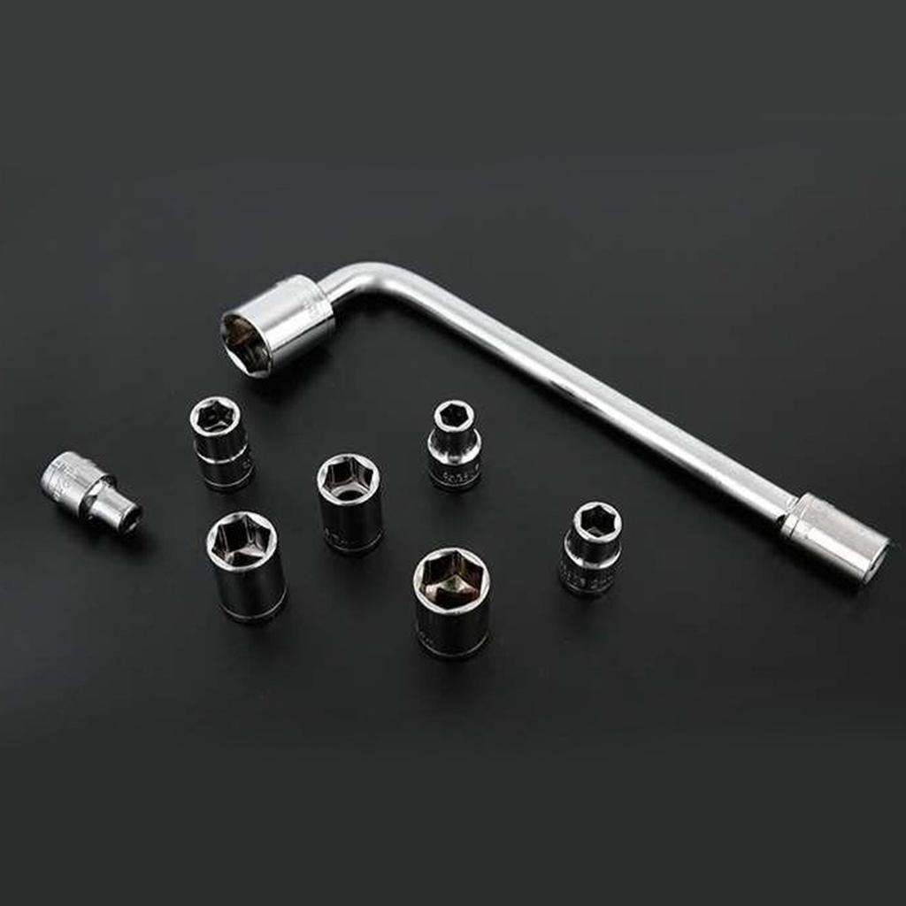 Klucz samochodowy naprawczy stalowy ręczny zestaw kluczy nasadowych sześciokątny zewnętrzny do domu, metalu lub drewna, budowniczy