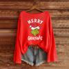 Women's Fashion Long Sleeve Christmas Snowman Snowflake Print Jacket Cardigan
