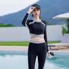 Korean Women's Full-Body Sun Protection Wetsuit with Jellyfish Resistance - Long Sleeve, Slim Fit Surfing & Snorkeling Swimsuit