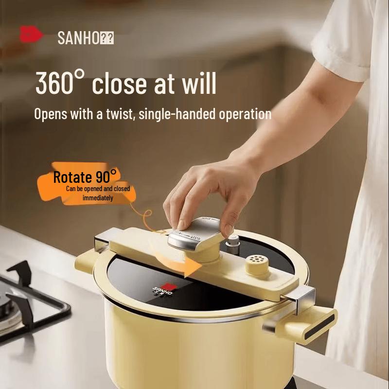 Sanhe Smart Pressure Enamel Soup Pot 24cm