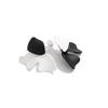 Minimalist Black & White Petal Earrings: Versatile Coil Ear Clips with Unique Style