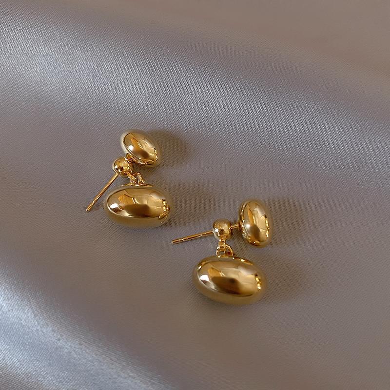 

2026 Design Sense Multi Wearing Method Metal Beans Dangle Gold Color Earrings Temperament Accessories For Women s Party Jewelry