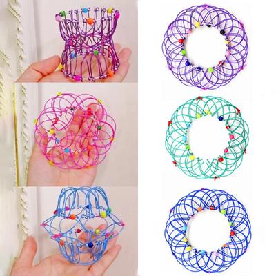Brinquedo de descompressão mandala variedade cesta de flores trinta e seis variável aço macio anel aro adulto crianças brinquedo anti-estresse