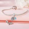 Beads Copper Charms Original Anemone Flower Pendant Beads Fit Bracelet Jewelry Diy Women Fine Gift Accessory