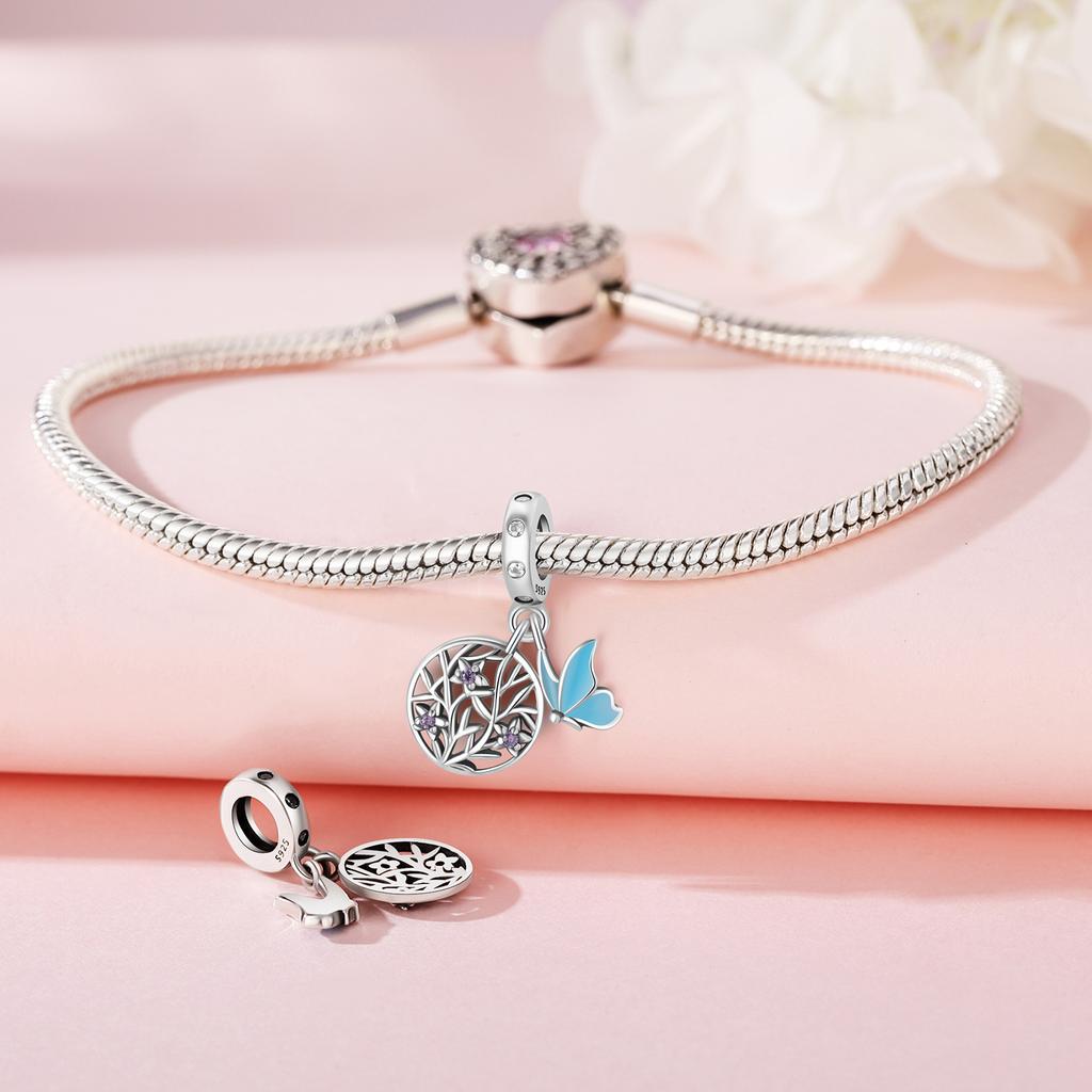 Beads Copper Charms Original Anemone Flower Pendant Beads Fit Bracelet Jewelry Diy Women Fine Gift Accessory
