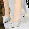 Shoes 11 cm Platform Pumps Women Shoes Sequin High Heels Stiletto pWomen Heels Fashion wedding shoes Plus Size 42 4343