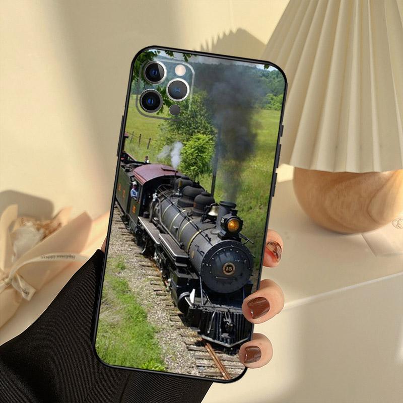 

Classic Steam Train Railway Phone Case For iPhone 17 16 15 14 13 11 12 Pro Max 13 mini 15 16 Plus 16e 17 Air Cover Funda iPhone 14