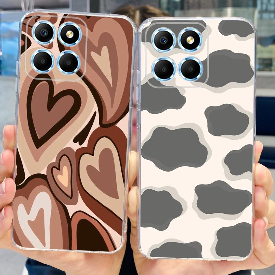 For Huawei Honor X6 X6S Case Honor X8 5G Cover Soft TPU Silicone Matte Phone Bumper For HonorX6 X 6S Coques Butterfly Flower Bag
