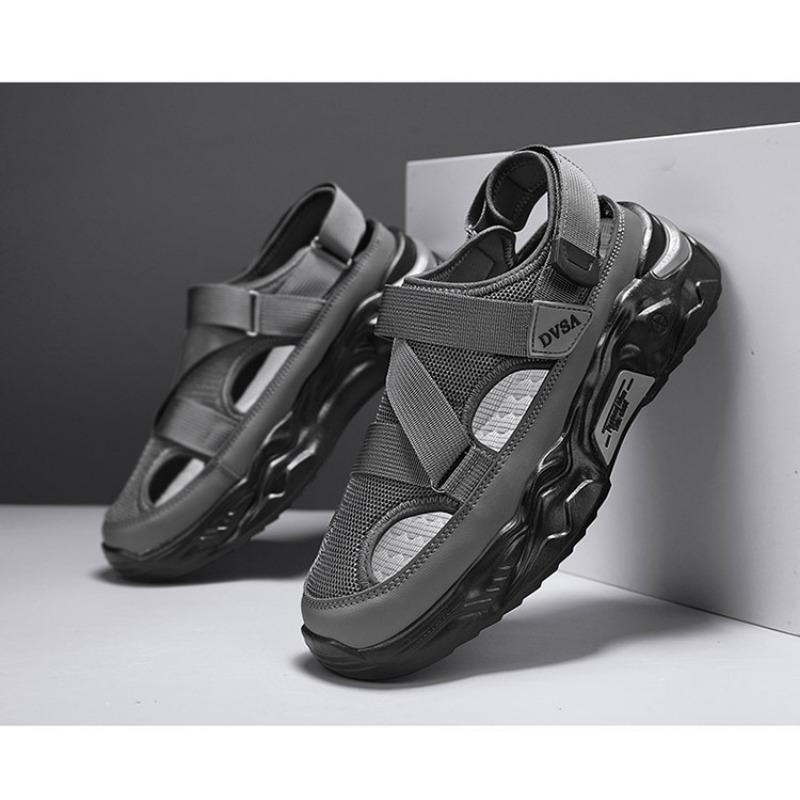 Atmungsaktive Mesh-Sandalen Bequeme Plateausohle Zehenfrei Freizeitschuhe Sommer-Schuhwerk