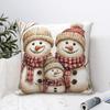 Christmas Snowman (22) Pillow Case Cushion Cover Square Pattern Pillow Cover Fashion Pillowcases For Sofa Home Decoration