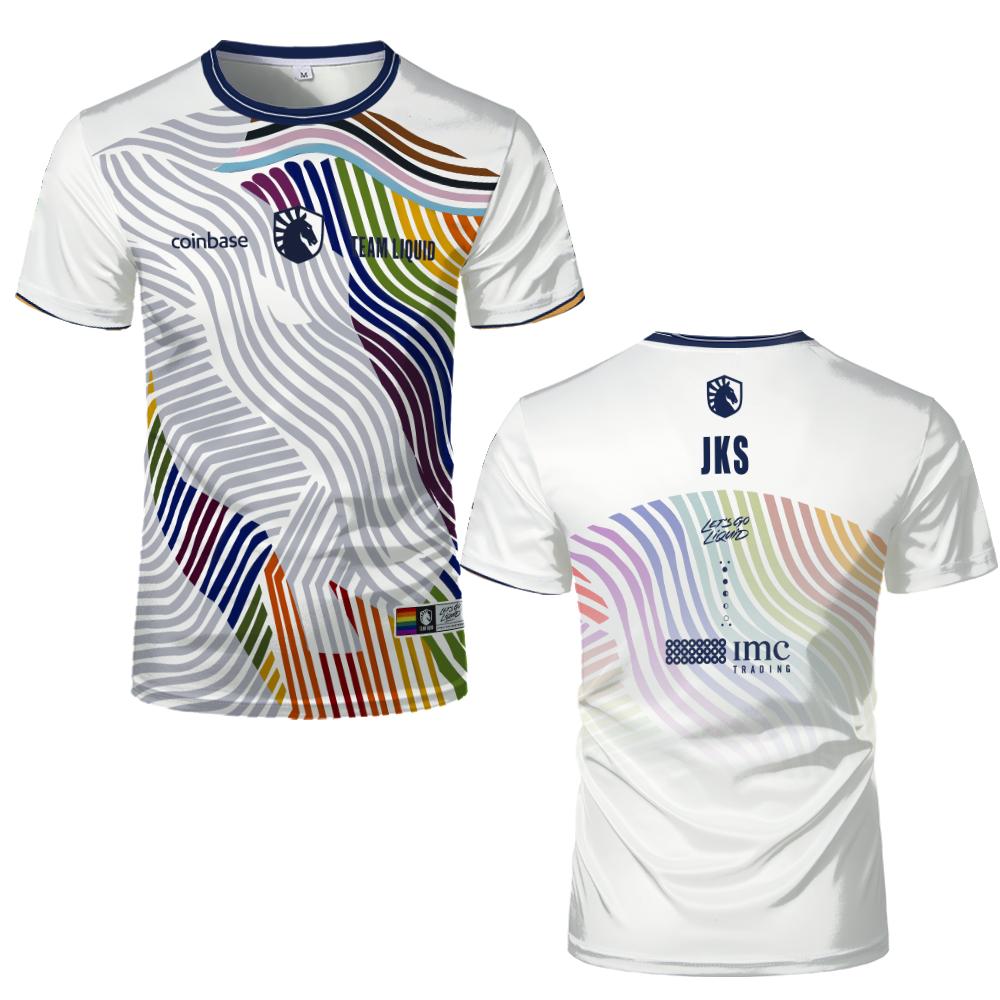 

2025 Нова футболка-уніформа Team Liquid Esports для змагань з ігор CS GO LOL DOTA2 Повсякденна дихаюча спортивна футболка Топи для хлопчиків Футболка 4XL