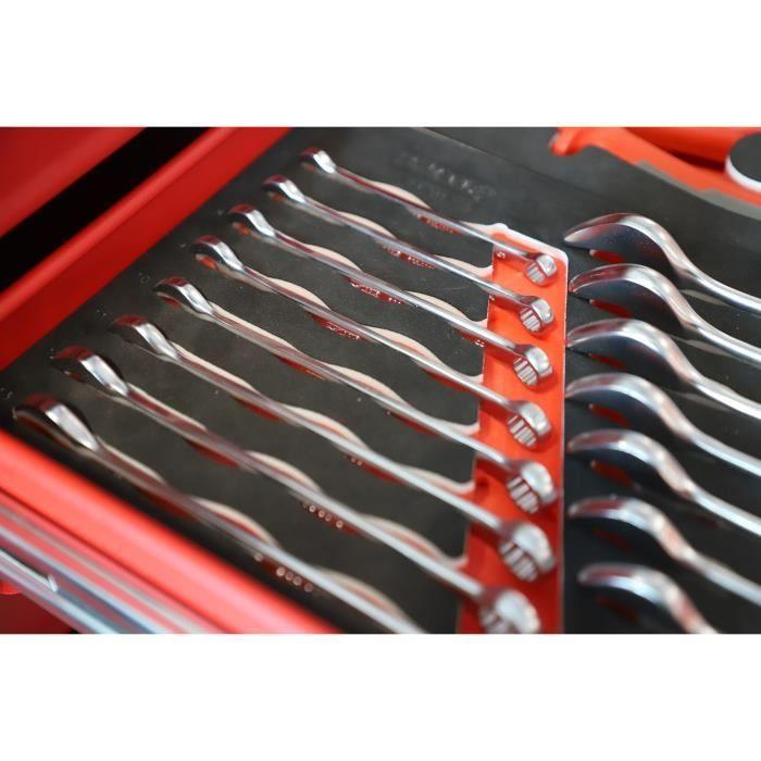 Module - KS TOOLS - 713.2017 - Module de clés mixtes Ultimate - Module pour servante d'atelier - 17 clés de 6 à 22 mm - Taille 1/3