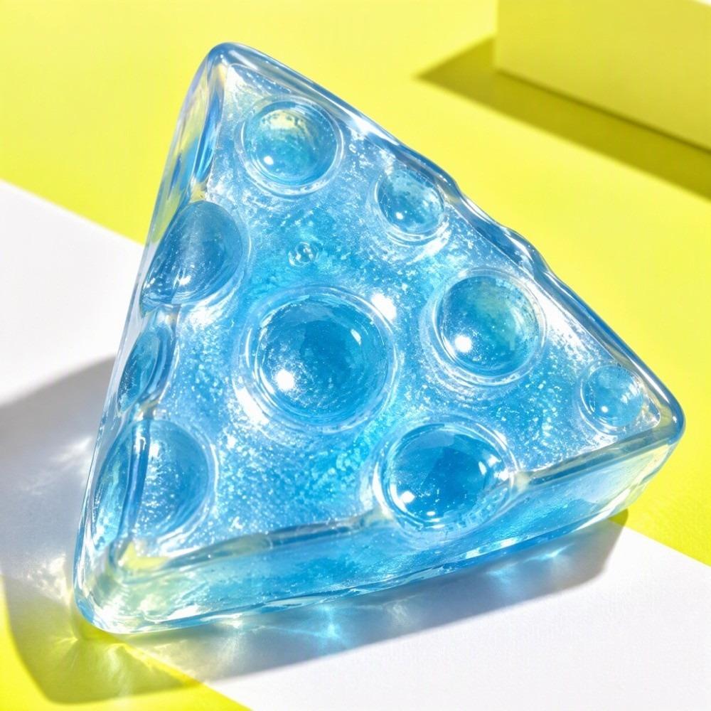 Super Soft Cheese Squishy Toy Transparent Fidgets Toys Funny Cheese Squeeze Toy Kids Gifts