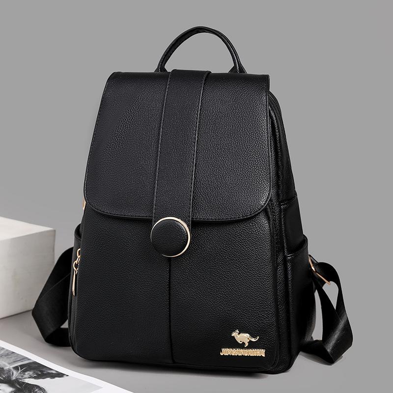 Borsa a Spalla, Nuova alla Moda da Donna, Texture Pelle Morbida, Pelle PU, Zaino alla Moda, Grande Capacità, Viaggio Tempo Libero, Borsa Antifurto