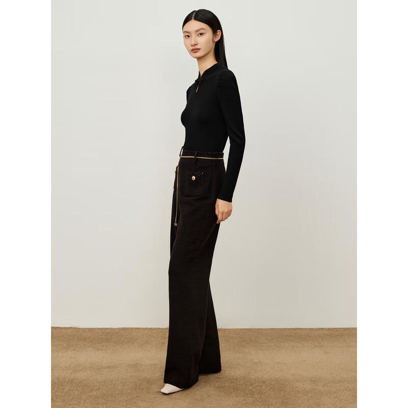 JUZUI New Chinese Style Puffy Sleeve Shimmer Sweater (JWDD31033)