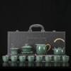 Ru kiln color tea set, a complete set of household ceramic beam teapot cover bowl teacup, light luxury high-end Kung Fu tea