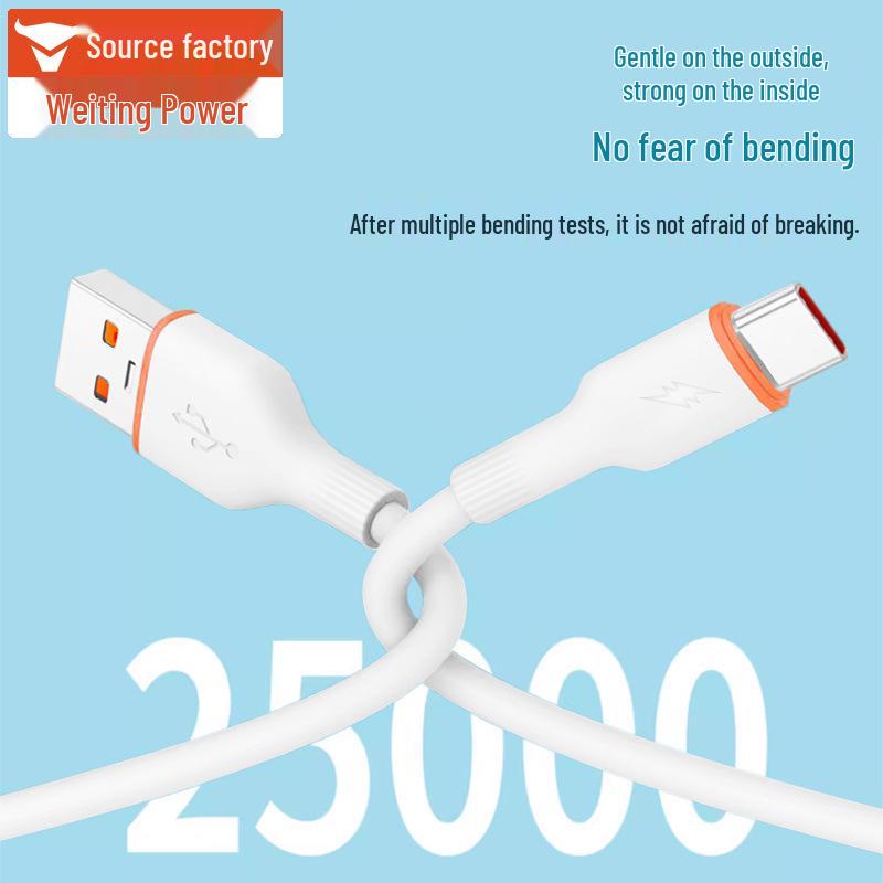3A Liquid Silicone Type-C Super Fast Charging Cable for Android