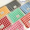 1PC Plaid Tablecloth Table Mat Cotton Plaid Placemat Home Decoration Accessories Grid Series Meal Mat Photography Props 38x28cm