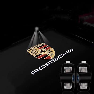 2PCS Car Accessories For Panamera 2017 2018 2019-2024 Led Car Door Welcome Courtesy Light