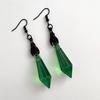 Gothic Vampire Dark Bat Personalized Earrings Vintage Geometric Blood Drop Cone Crystal Creative Witch Jewelry Accessories