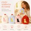 Handheld Warm Water Bag Kitten Embroidery Water-filling Bottle Cute Hand Warmers  Belly Warmer