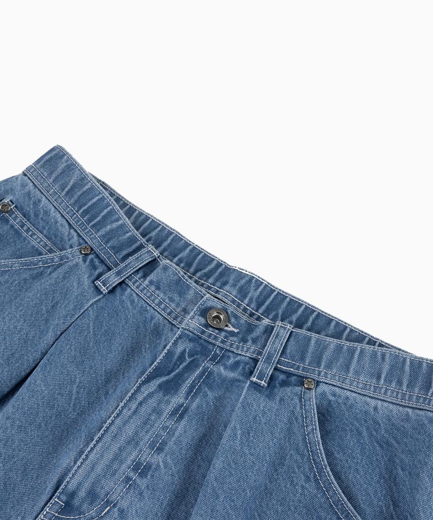 Keonbeoseu Denim Baggy Pants Blue Denim Uck065-Uha