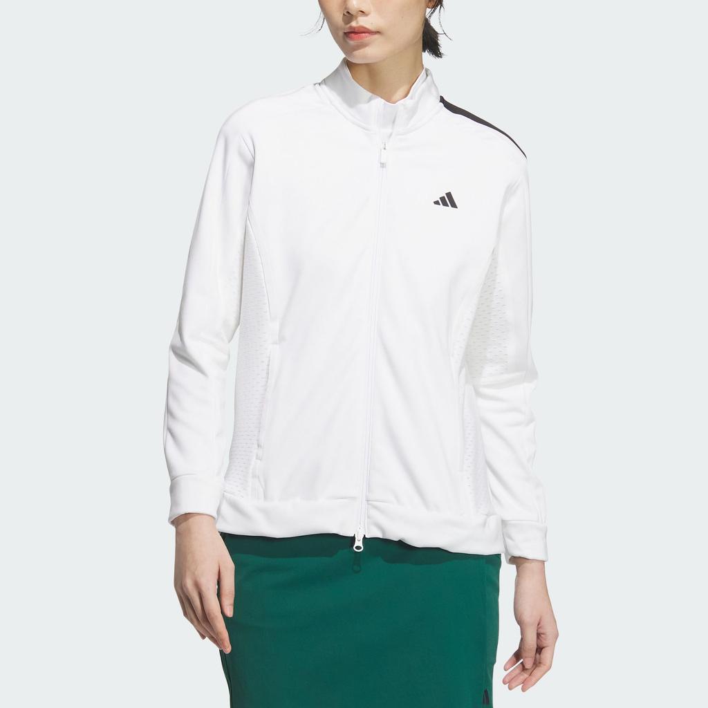 Adidas Cold.Rdy Long Sleeve Jacket Golf Stand Collar Vintage Sports Jacket Women Jacket White IS4793