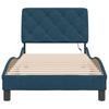 Vidaxl Bed Frame With LED, Blue, 90X200 Cm, Velvet