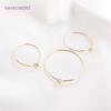 14K Gold/Rhodium Plated Big Circle Ear Wire Hoops Earrings For Women,High Quality Brass Metal Round Earring Fittings Wholesale