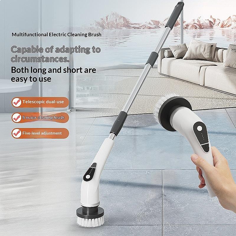 Electric Cleaning Brush Multifunctional Kitchen Bathroom Glass Long Short Handle Strong Power