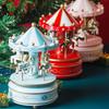 Wooden Rotating Wooden Music Box Interactive Children Gifts Musicbox  Festive Holiday Decor