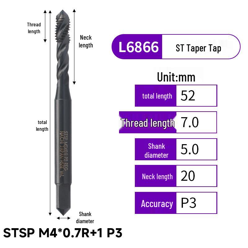 NACHI Fujikoshi Спиральная метчик для станка для нержавеющей стали Универсальный L6866