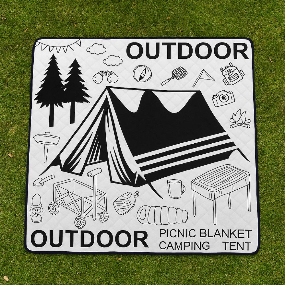 Comfortable Camping Mat Collapsible Beach Blanket Thickened Picnic Carpet Festival