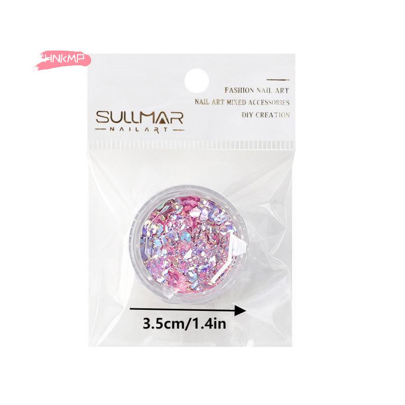 1Jar Bubble Nail Glitter Coarse Fine Mixed Large Irregular Hexagonal Sequins for DIY Jewelry Decoration Nail Art